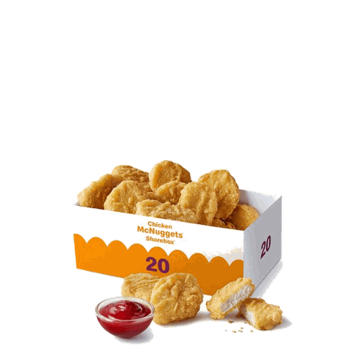 McDonald's Chicken McNuggets share-style box used for the 20 piece price guide