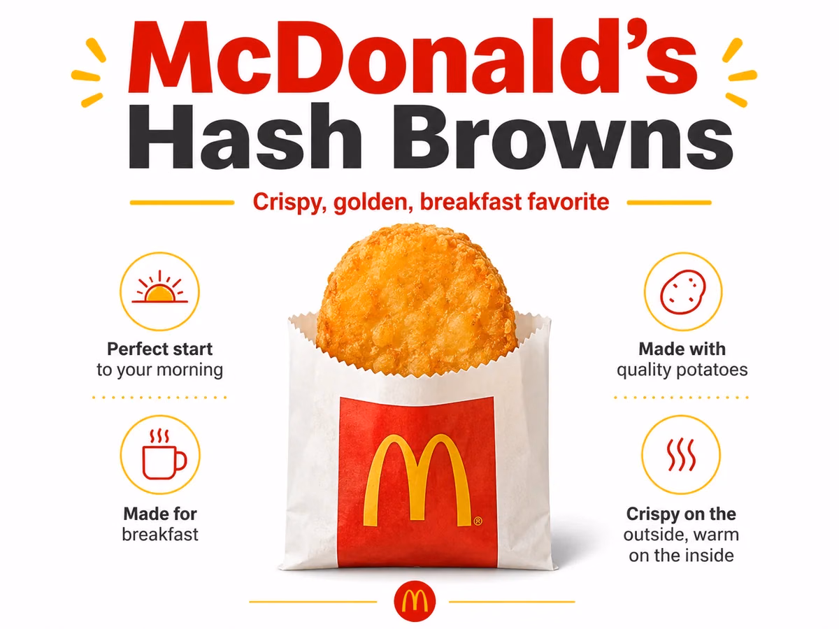 McDonald's Hash Browns information graphic