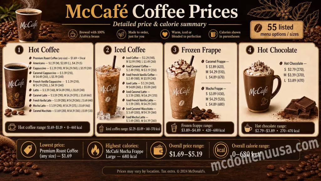 McCafé Coffee Prices McCafé Coffee Prices