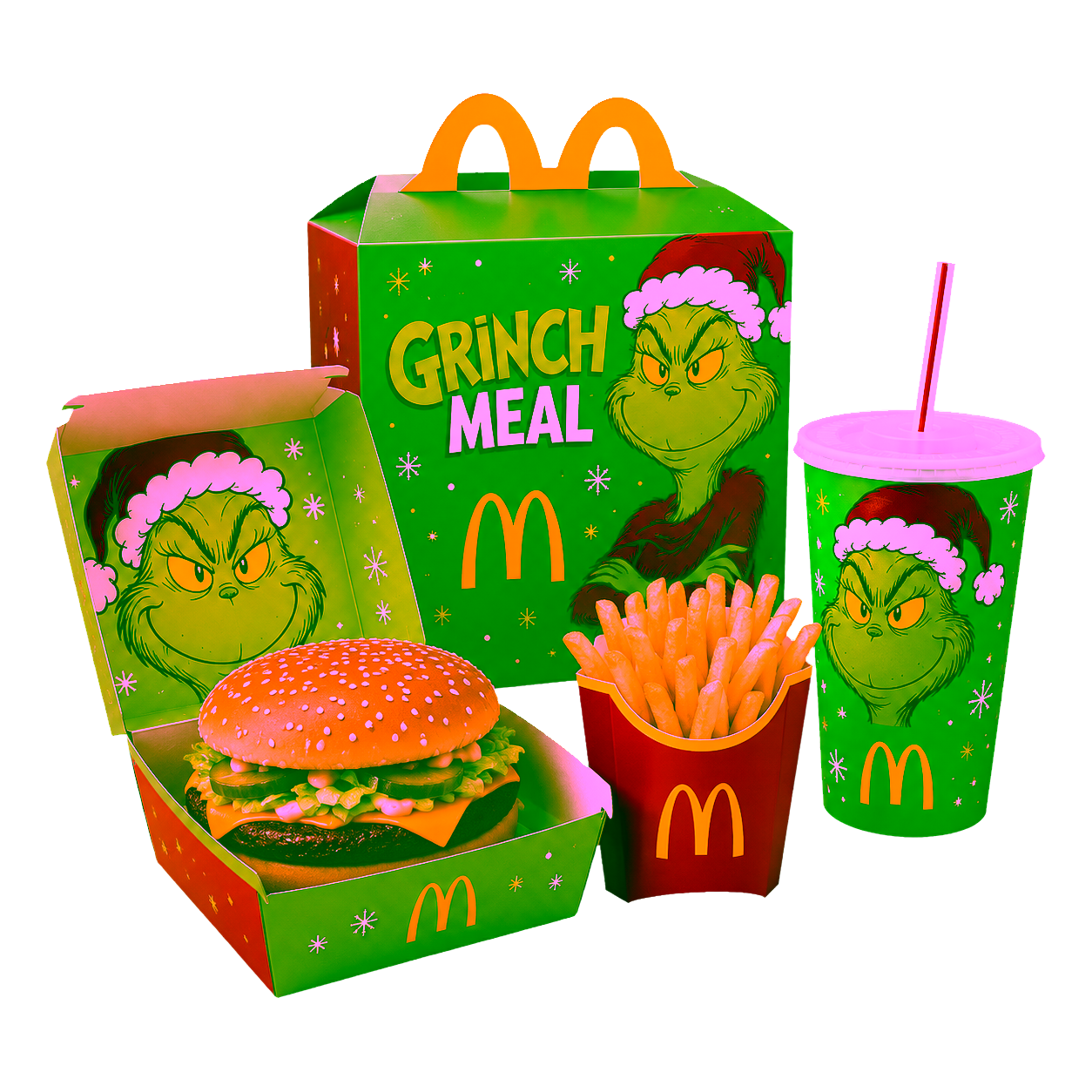 McDonald's Menu With Prices and Calories: Are You Overpaying? 4 mcdonalds grinch meal transparent