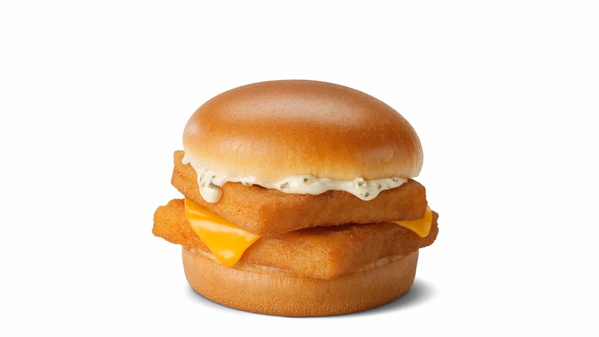 Double Filet-O-Fish — McDonald’s product photo from the linked DoorDash menu