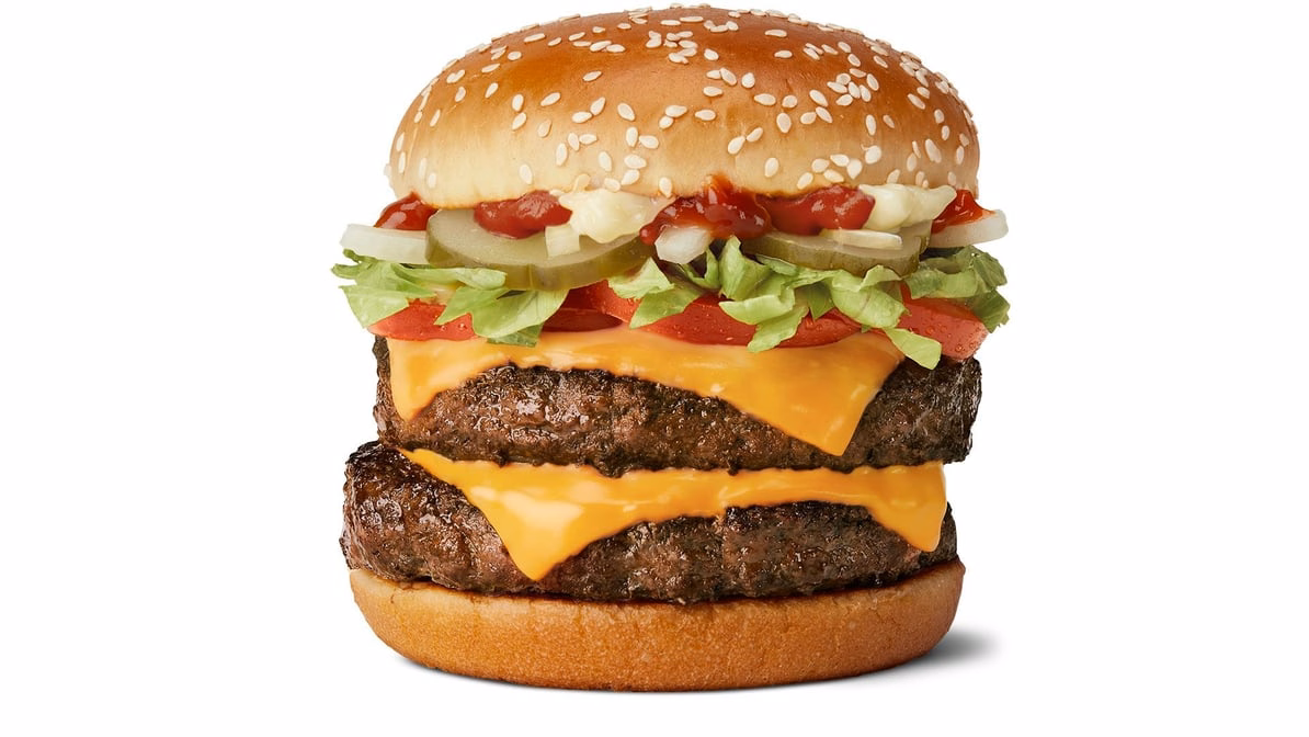 Double Quarter Pounder with Cheese Deluxe — McDonald’s product photo from the linked DoorDash menu