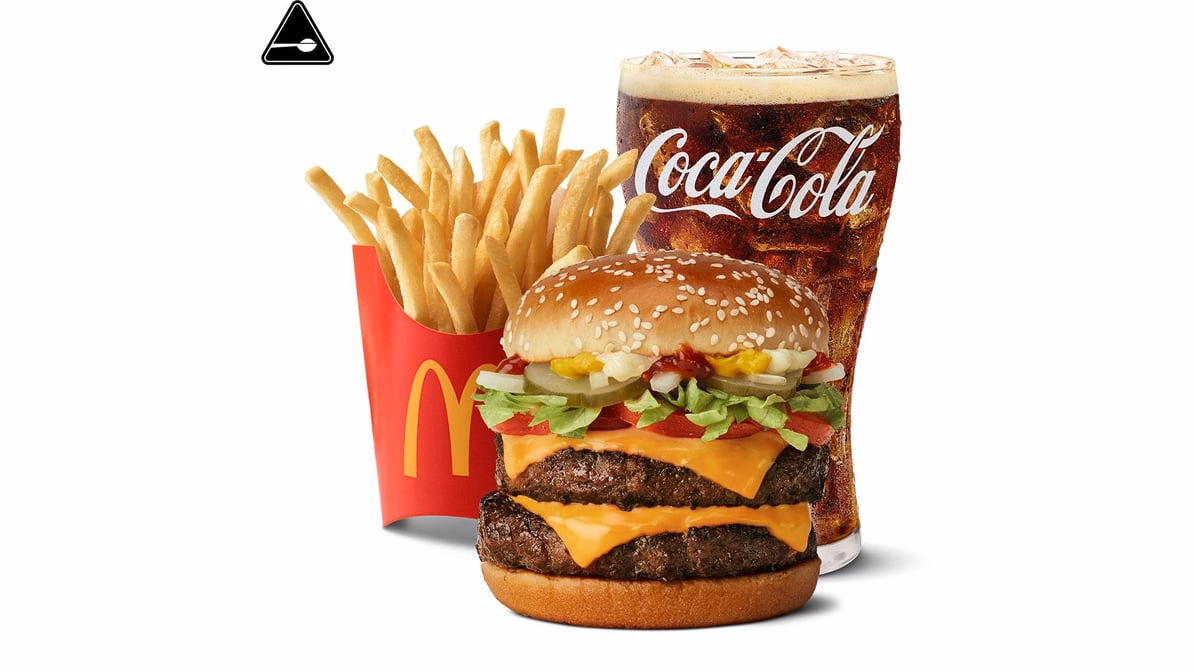 Double Quarter Pounder with Cheese Deluxe Meal — McDonald’s product photo from the linked DoorDash menu