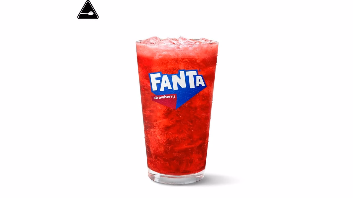 Fanta Strawberry — McDonald’s product photo from the linked DoorDash menu