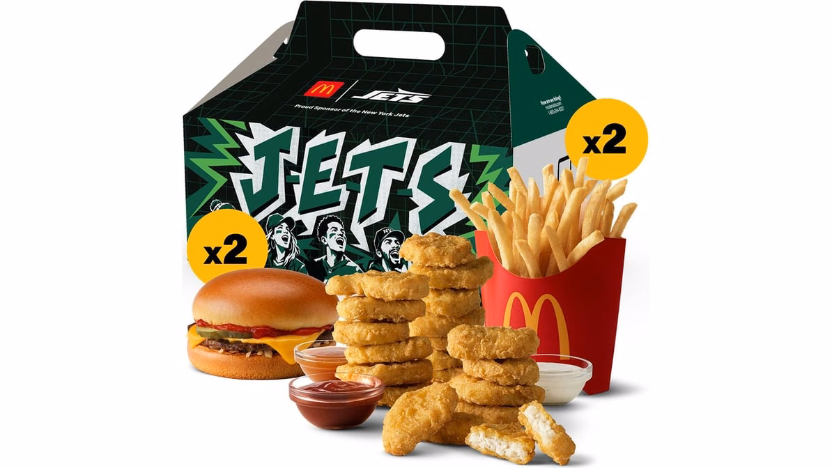 New York Jets Pack — McDonald’s product photo from the linked DoorDash menu