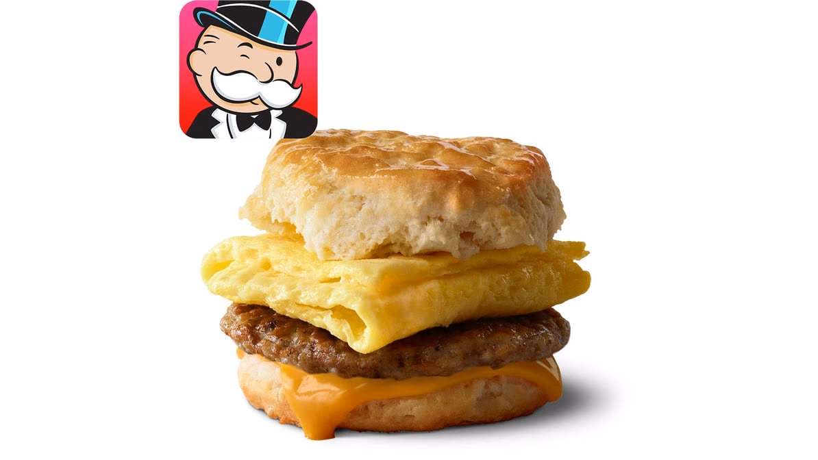 Sausage Egg Cheese Biscuit — McDonald’s product photo from the linked DoorDash menu
