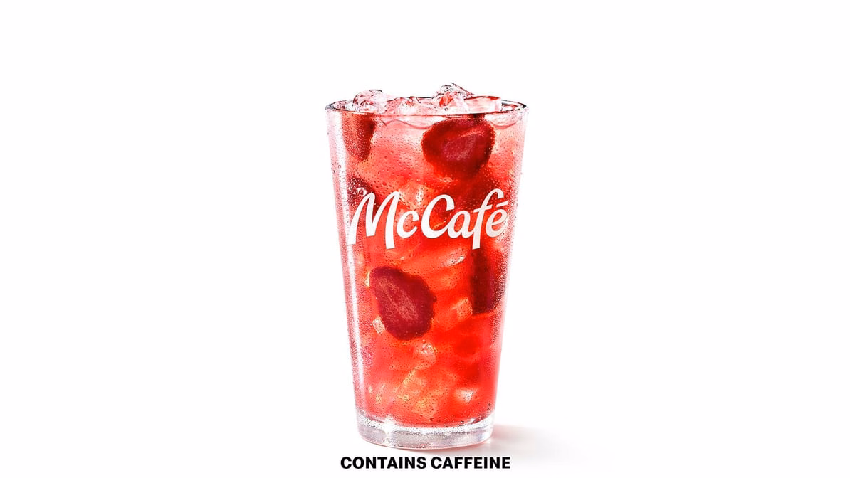 Strawberry Watermelon Refresher — McDonald’s product photo from the linked DoorDash menu