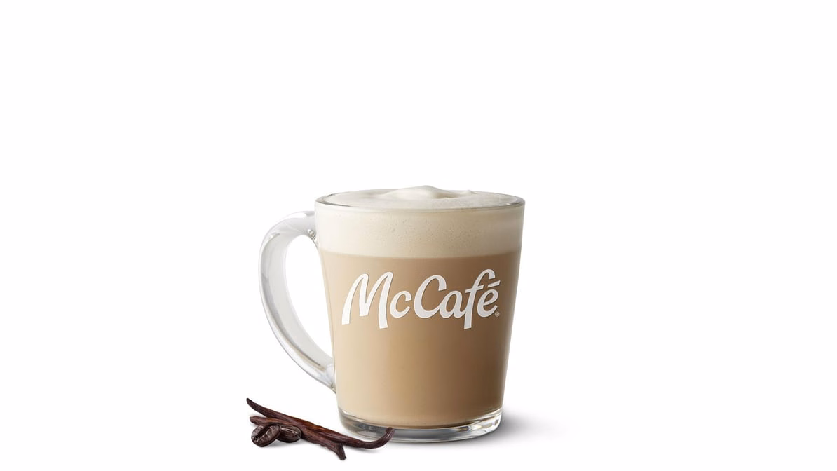 Sugar Free Vanilla Cappuccino — McDonald’s product photo from the linked DoorDash menu