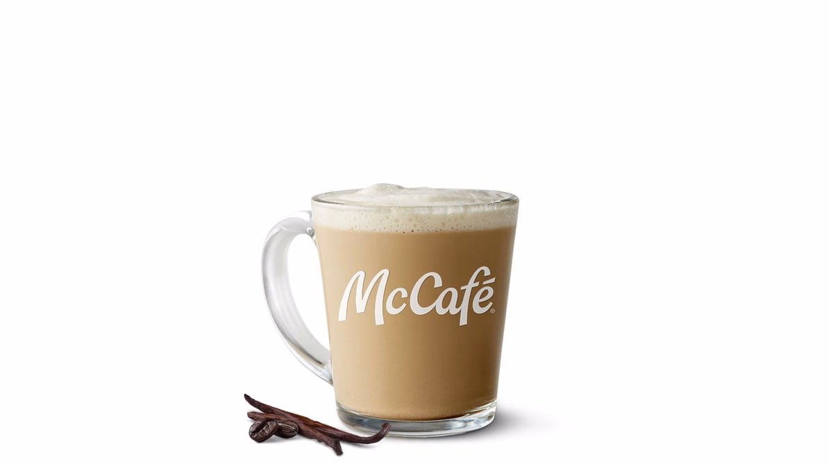 Sugar Free Vanilla Latte — McDonald’s product photo from the linked DoorDash menu