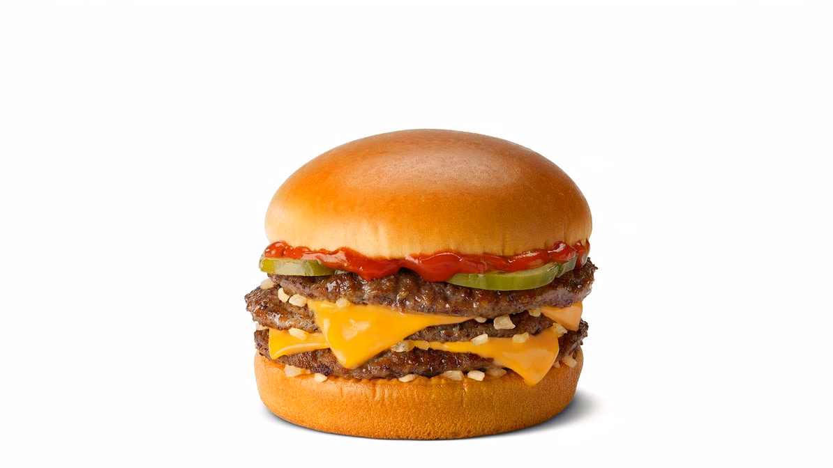 Triple Cheeseburger — McDonald’s product photo from the linked DoorDash menu