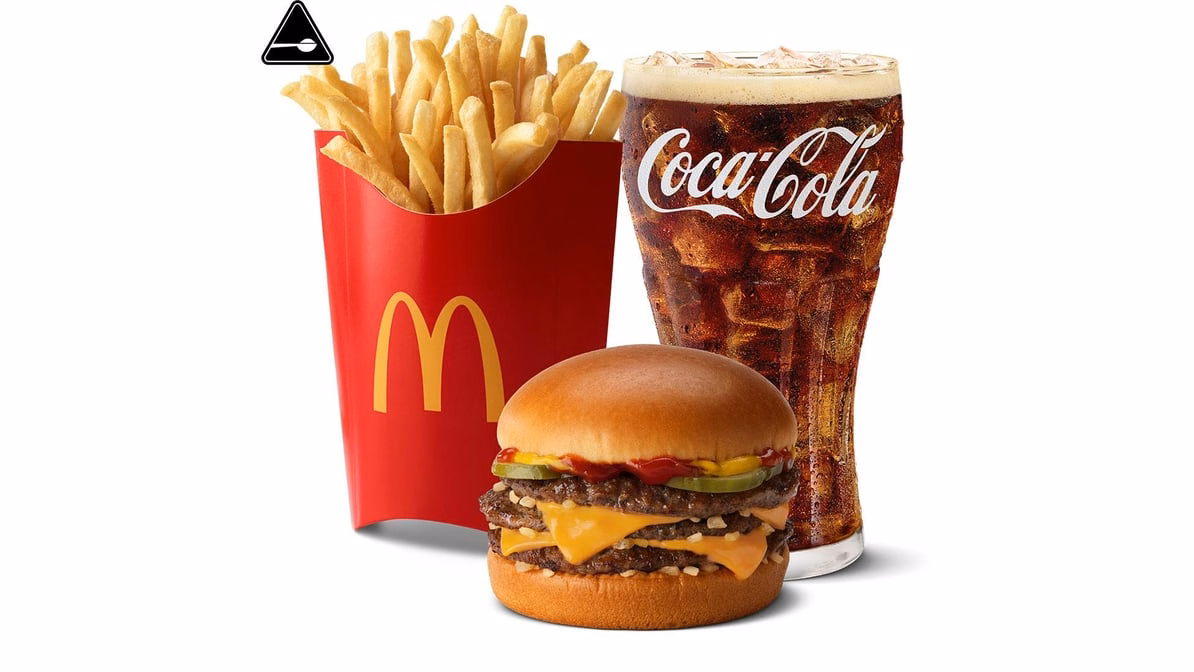 Triple Cheeseburger Meal Large — McDonald’s product photo from the linked DoorDash menu